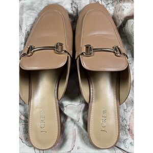 J Crew Women's Slides Mules Shoes Slip‎ On Casual Horse Bit 10 brown old money